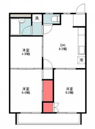 広々3DKで使いやすい間取りです！収納多数！