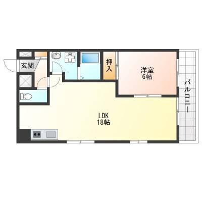 愛知県名古屋市中区 ルヴァン橘401の間取り図