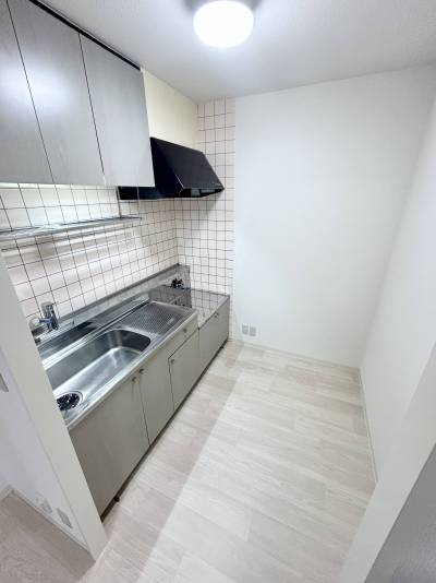 キッチンも綺麗♪水栓もシングルレバー混合水栓に交換済み♪