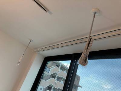 室内物干し金具も設置済です！浴室乾燥機と併用し便利です