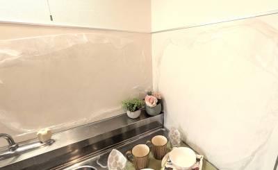 キッチンパネル。揚げ物しても油の清掃などが楽です。