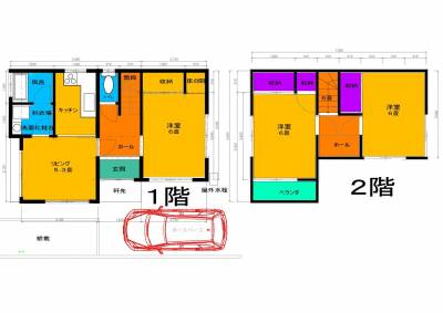 広々とした４Kの間取り。全室洋室にリフォーム