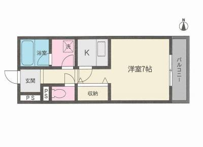 愛知県名古屋市中村区 プランドール向島302の間取り図