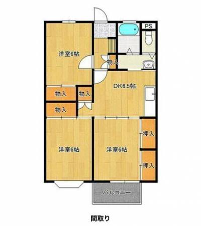 茨城県水戸市 リッツガーデンⅠ402の間取り図