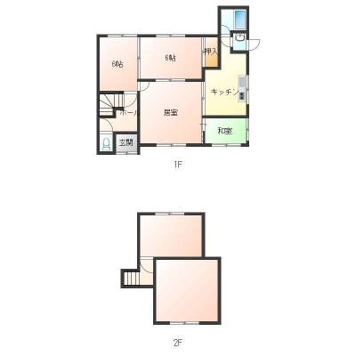 北海道小樽市 梅ヶ枝町戸建の間取り図