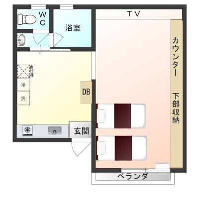 長期滞在の外国人に人気の物件です。