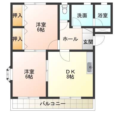 愛知県あま市 オリオンパーク１０１の間取り図