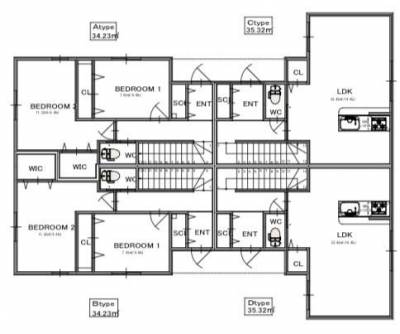 4戸分の1階部分