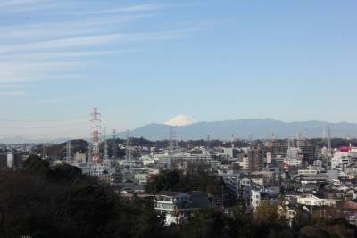 晴れていればベランダから富士山が見えます