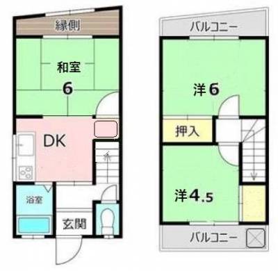 南北両面バルコニー
各室に収納があります。