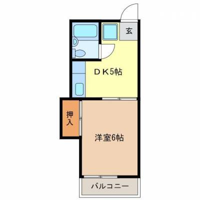 スリーゼヤマモト203号室（栃木県宇都宮市）の間取り図