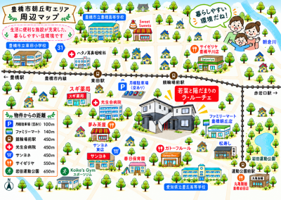生活施設が身近に充実。家族みんなにうれしい住環境。