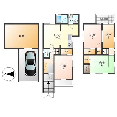 大阪府藤井寺市 グレース小山Ⅰの間取り図