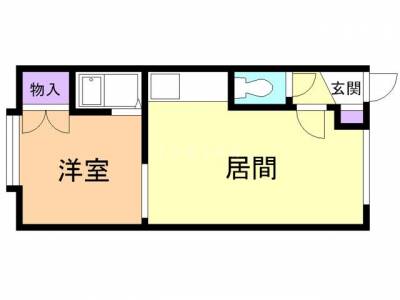 北海道旭川市 マンションコルドバA103の間取り図
