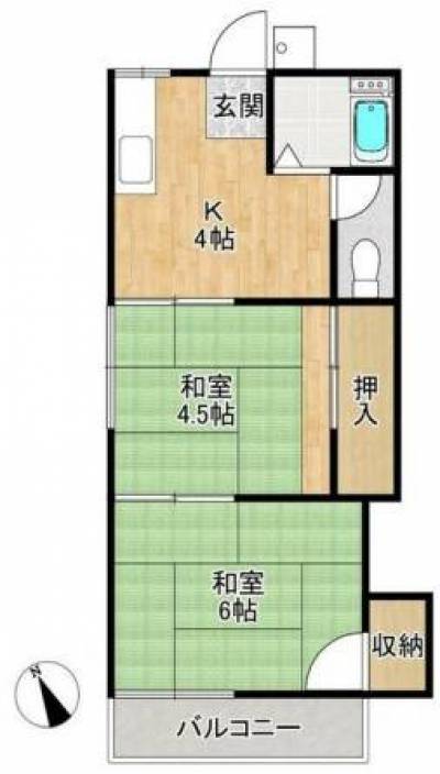 36.68㎡　※角部屋ではありません。室内写真は準備中です