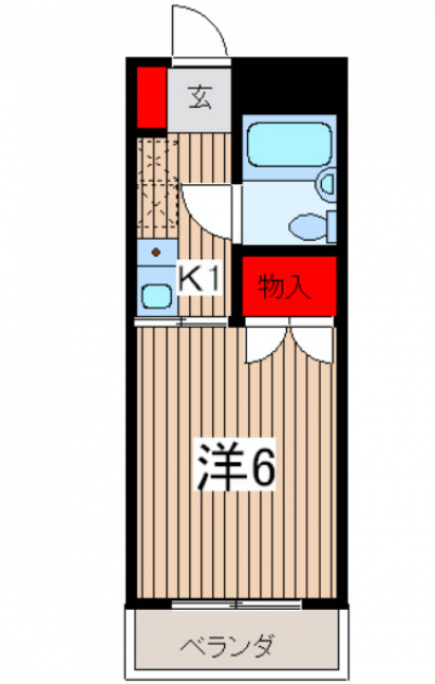 埼玉県入間市 フラワーハイツC１０２の間取り図
