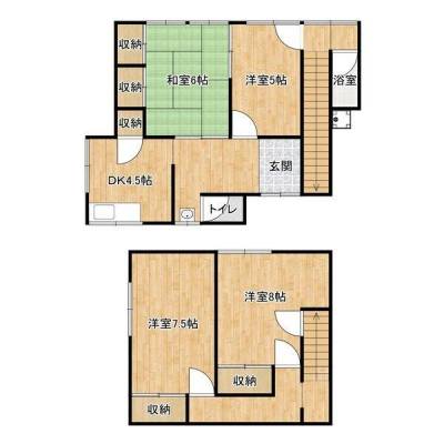 72.5㎡の広さ、収納も大変充実しています。