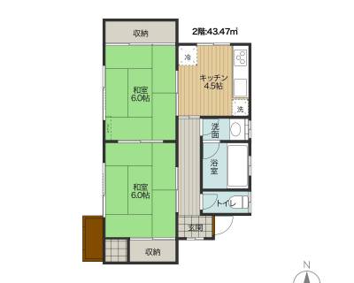 埼玉県坂戸市 ガーベラ2階の間取り図