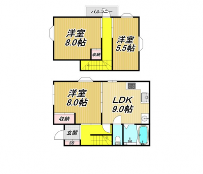 3LDK広々！70㎡+バルコニー2つ有,ｺｰﾋｰﾀｲﾑ可