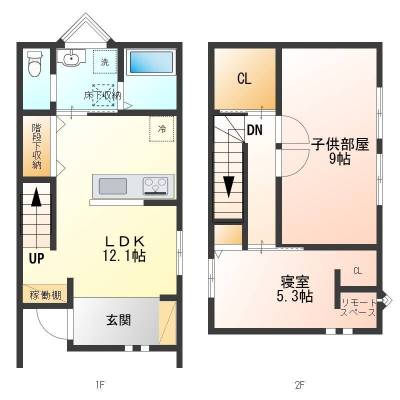岡山県岡山市中区 岡山市中区関　新築戸建て　南棟岡山市中区関　新築戸建て　北棟の間取り図