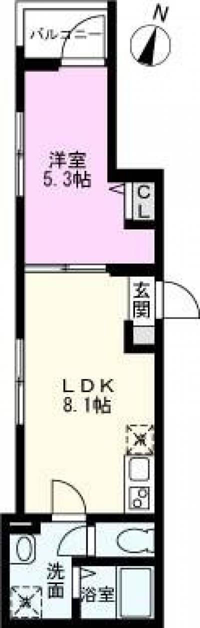 1LDK＋トレインビュー