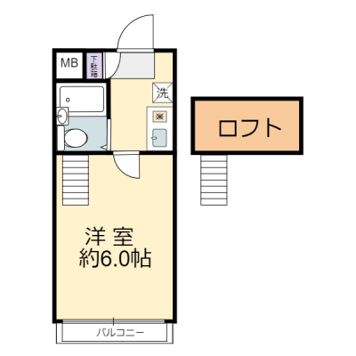 埼玉県深谷市 シティパレス深谷6A202の間取り図