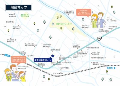 周辺マップ、生活圏に必要な施設は充実してます