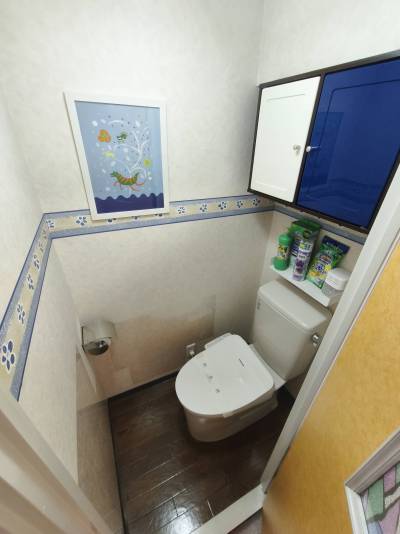 ウォッシュレット　フチなしトイレ交換済　洗剤付　小物入れ