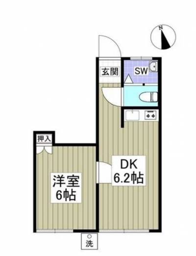 この家賃で広々1ＤＫにエアコン2台！外壁テラスもタイル張り♪