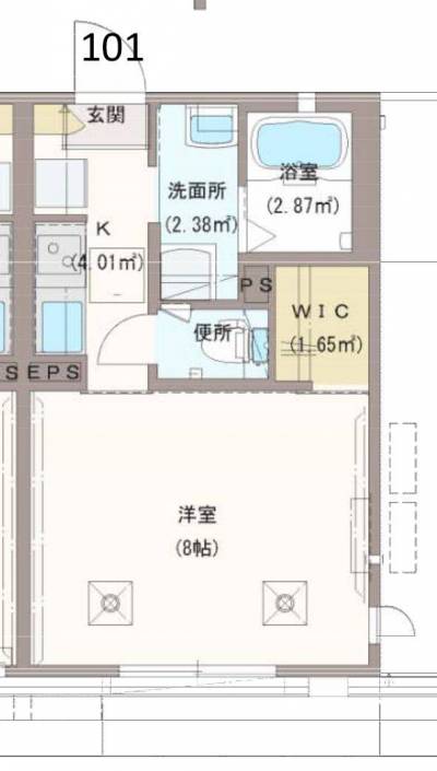 神奈川県横浜市南区 カーサプルミエ１０１の間取り図