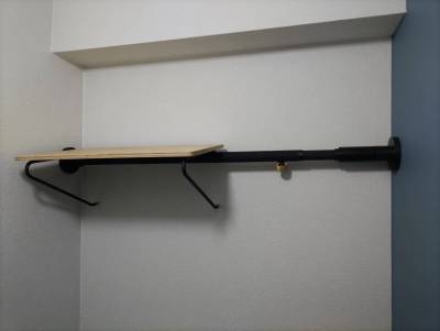 ﾄｲﾚ棚ですちょっとした小物を置いて頂くｽﾍﾟｰｽ
