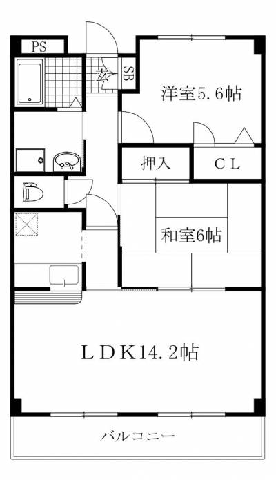 ファミリータイプで広々です(^^♪