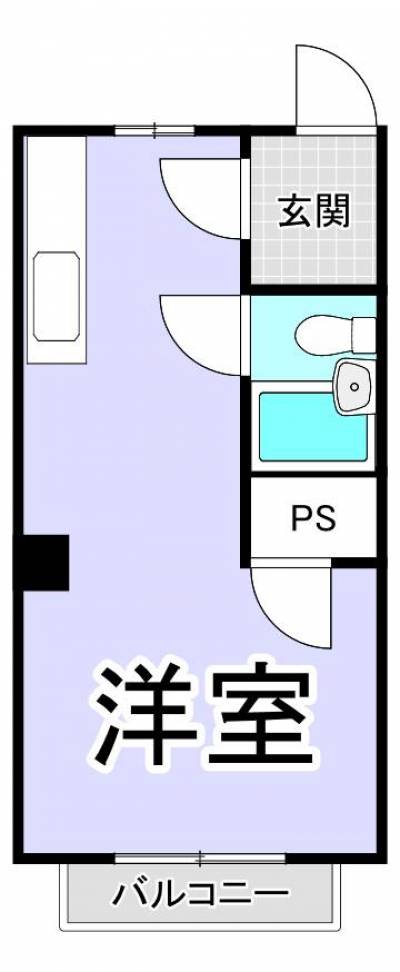 北海道旭川市 加宝ハイツ303の間取り図