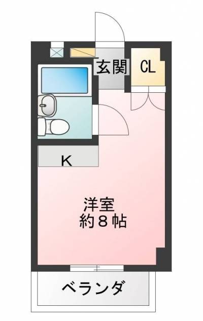 南向きのバルコニーです