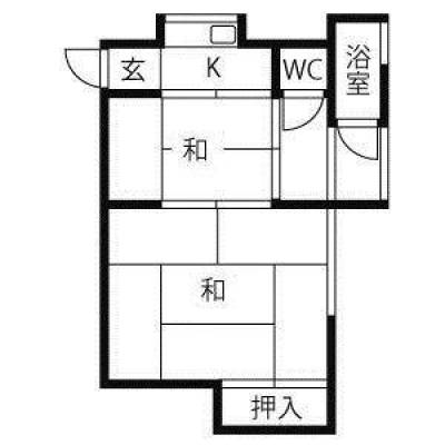 兵庫県神戸市北区 鈴蘭荘10の間取り図