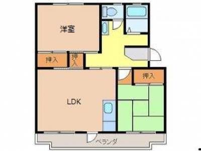 ２LDK各部屋に窓あるので風通し良い！