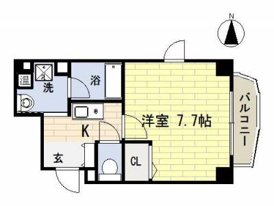 大阪府茨木市 ヴェルデカーサ茨木９０３の間取り図