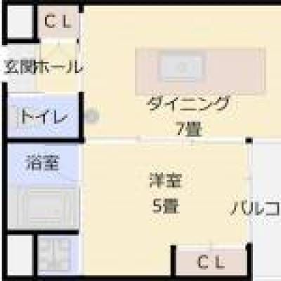 12畳ビックワンルームと
7畳+5畳１ＤＫ変更自由自在