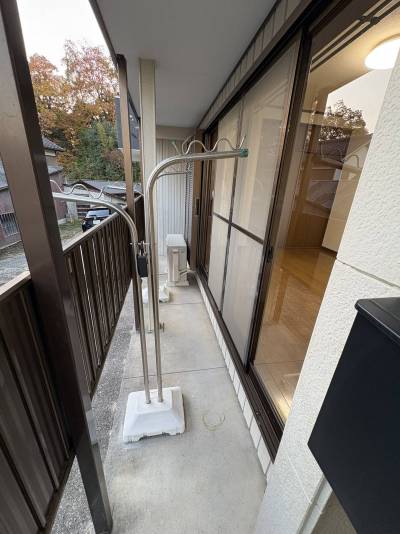 南向きに洗濯物をほせます