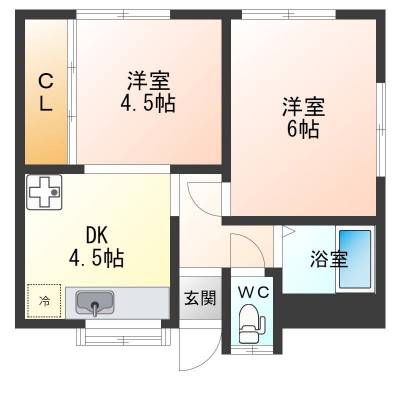 長崎県長崎市 シティハウス戸町101号室の間取り図