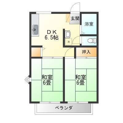 左6帖はフロ－リングです