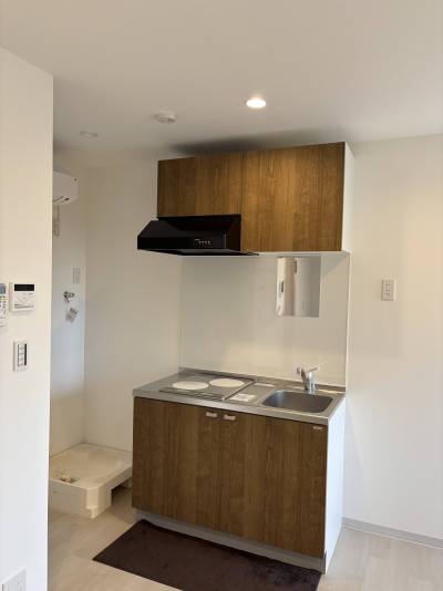 高グレードなシステムキッチン♪洗面用の鏡を設置してます♪
