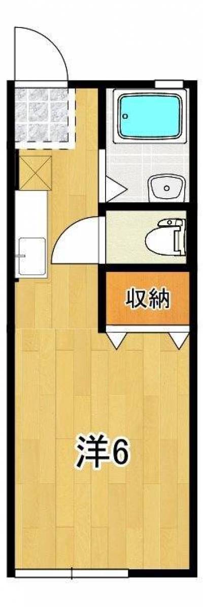 茨城県日立市 鴨志田ハイツ２０３の間取り図