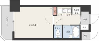 兵庫県神戸市中央区 パルメーラ山手２０３の間取り図