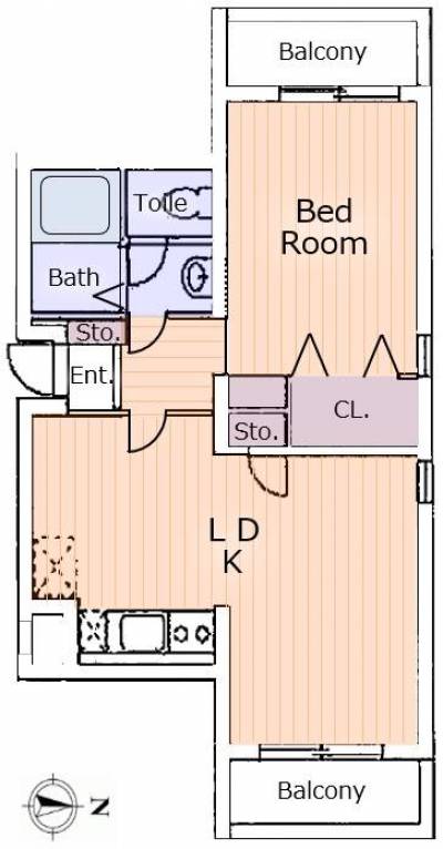 3面採光・東西両面バルコニー・バストイレ洗面独立