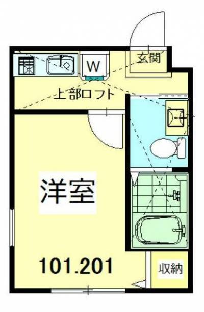 バストイレ別でロフト付のゆとりの生活スペースです！