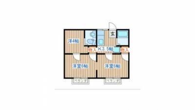 宮城県塩竈市 グリーンハイツパル102の間取り図