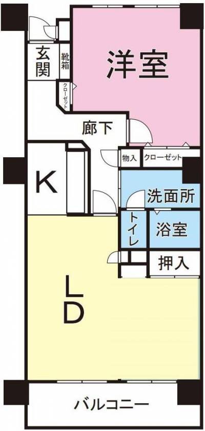 LDK約２０畳
洋室約１1畳です