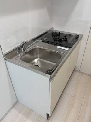 コンパクトですが2口コンロで料理もバッチリ
