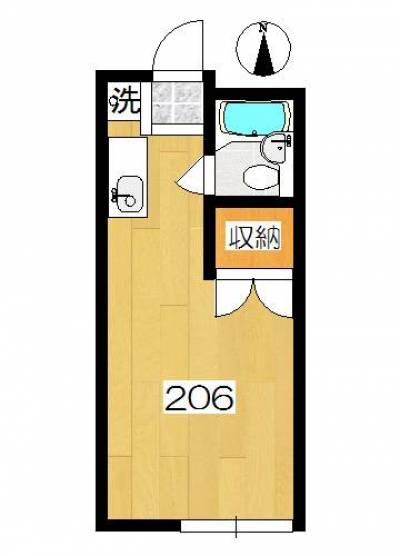 神奈川県川崎市多摩区 アーバンハウス生田206の間取り図
